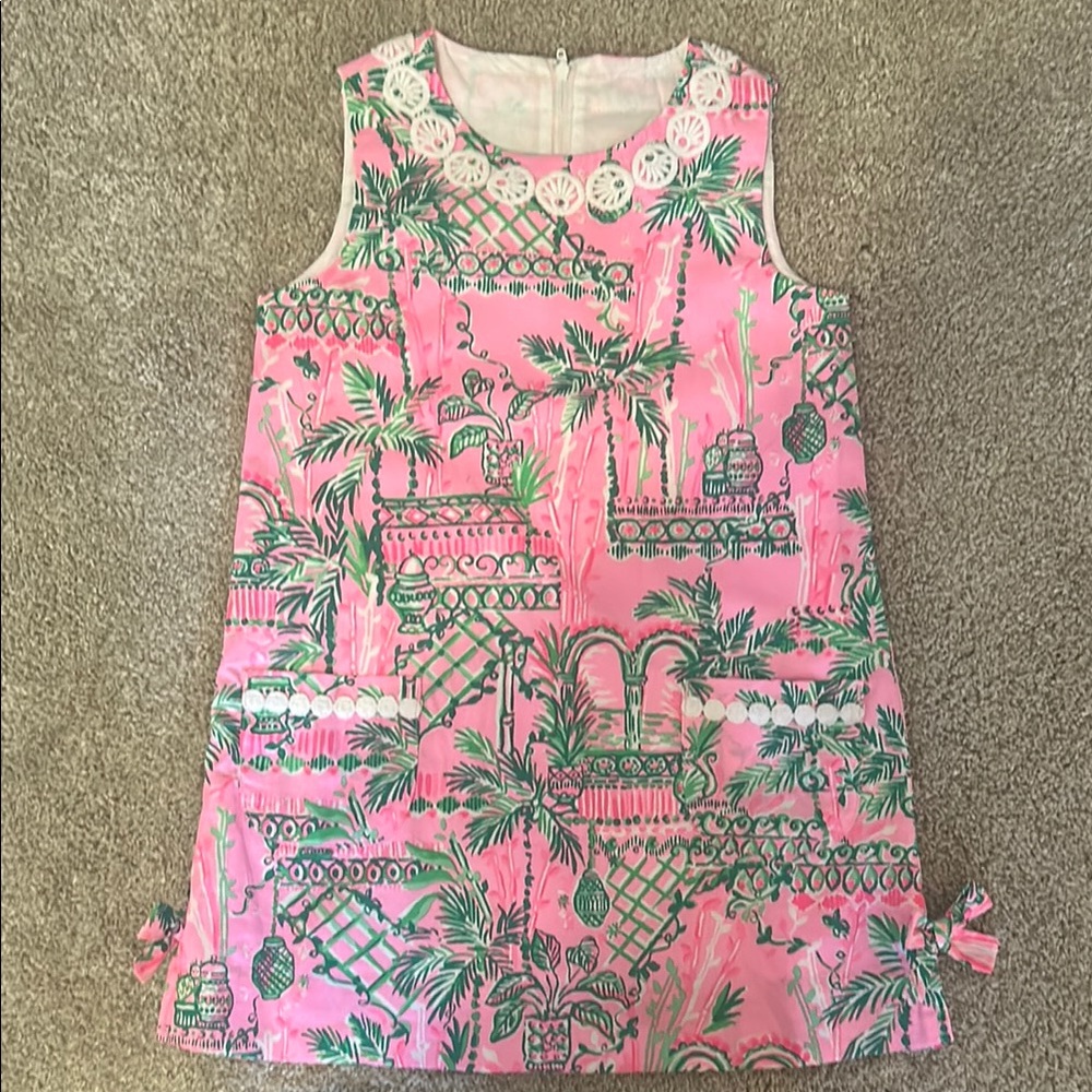 Lilly Pulitzer Pink and Green Kids Casual Dress